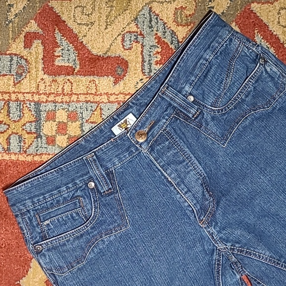 Y2K ANTIK TWISTED SEAM WIDE LEG JEANS - Picture 2 of 15